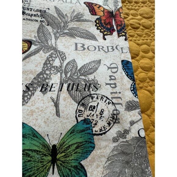 Butterfly-Themed Cotton Linen Placemats  Set Of 4 - Picture 4 of 6